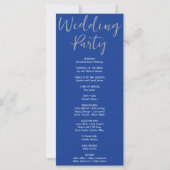 Programme de mariage bleu foncé aux étoiles filant (Dos)