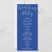 Programme de mariage bleu foncé avec étoiles filan (Dos)