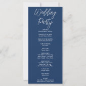 Programme de mariage bleu foncé avec étoiles suspe (Dos)