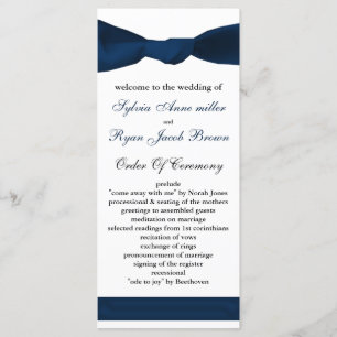 programme de mariage bleu marine