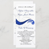 Programme de mariage "bleu marine" (Devant / Derrière)