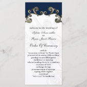 Programme de mariage "bleu marine" (Devant)