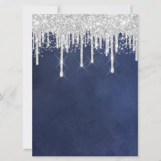 Programme de mariage bleu marine argenté bleu mari (Dos)