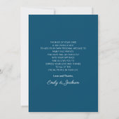 Programme de mariage bleu marine blanc Bienvenue (Dos)