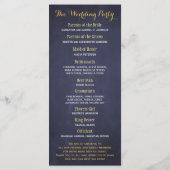 Programme de mariage bleu marine des tournesols ru (Dos)