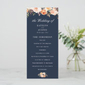 programme de mariage bleu marine floral automne (Debout devant)