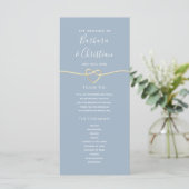 Programme de mariage Bleu Poussiéreux (Debout devant)