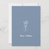 Programme de Mariage Bleu Poussiéreux pour l'Ordre (Dos)