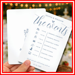 Programme de Mariage Bleu Poussiéreux pour l'Ordre