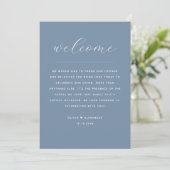 Programme de mariage bleu poussiéreux | Week-end n (Debout devant)