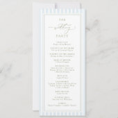 Programme de mariage Bleu & Sage (Dos)