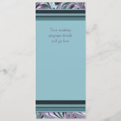 Programme de mariage bleu sarcelle lavande (Dos)