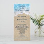 Programme de mariage Blue Beach Waves (Debout devant)