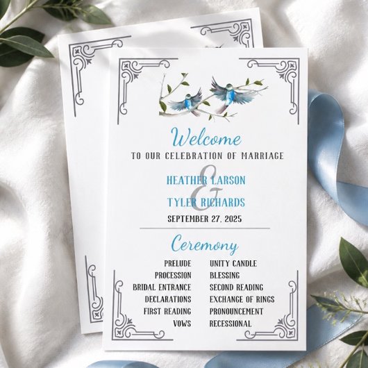 Programme de mariage Blue Bird of Happiness