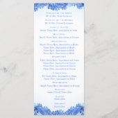 Programme de mariage Blue Hydrangea (Dos)