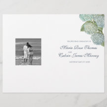 Programme de mariage Blue Hydrangea