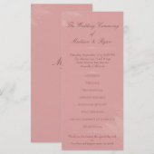 Programme de mariage Blush Romance (Devant / Derrière)