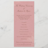 Programme de mariage Blush Romance (Devant)