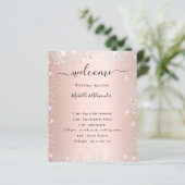Programme de mariage Blush rose or argent parties  (Debout devant)
