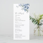 programme de mariage bohème bleu floral (Debout devant)