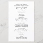 Programme de mariage bohème champêtre en bois de c (Dos)