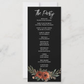 Programme de mariage bohème floral en terre cuite  (Dos)