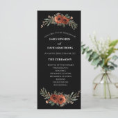 Programme de mariage bohème floral en terre cuite  (Debout devant)