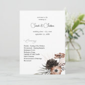Programme de mariage bohème floral noir et naturel (Debout devant)