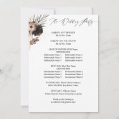 Programme de mariage bohème floral noir et naturel (Dos)