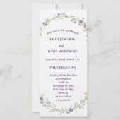 Programme de mariage bohème floral simple moderne (Devant)