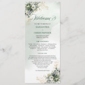 Programme de mariage Boho Dusty Green Eucalyptus (Devant)