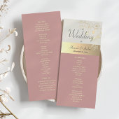 Programme de mariage Boho Dusty Rose