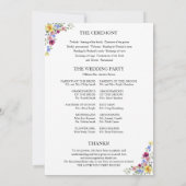 Programme de mariage Boho Wildflower (Dos)