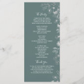 Programme de mariage Boho Wildflower (Dos)