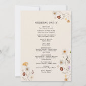 Programme de mariage Boho Wildflower (Dos)