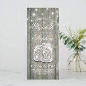 Programme de mariage Bois rustique Mason Jar Strin (Debout devant)