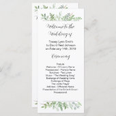 Programme de mariage botanique (Devant / Derrière)