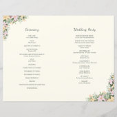 Programme de mariage botanique (Dos)