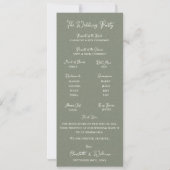 Programme de mariage botanique à arche orné de ver (Dos)
