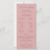 Programme de mariage botanique à arche orné rose p (Dos)
