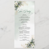 Programme de mariage botanique à l'aquarelle Pure (Dos)