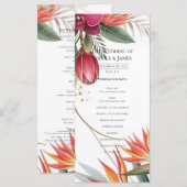 Programme de mariage botanique au paradis floral t (Devant / Derrière)