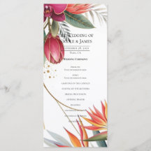 Programme de mariage botanique au paradis floral t