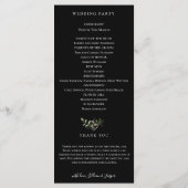 Programme de mariage botanique de fleur sauvage él (Dos)