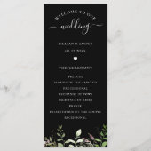 Programme de mariage botanique de fleur sauvage él (Devant)