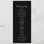 Programme de mariage botanique de prairie rustique (Dos)