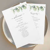 Programme de mariage botanique Eucalyptus Greenery