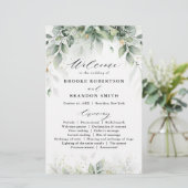 Programme de mariage botanique Eucalyptus Greenery (Debout devant)