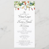 Programme de mariage botanique floral (Devant)