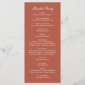 Programme de mariage botanique floral blanc terrac (Dos)